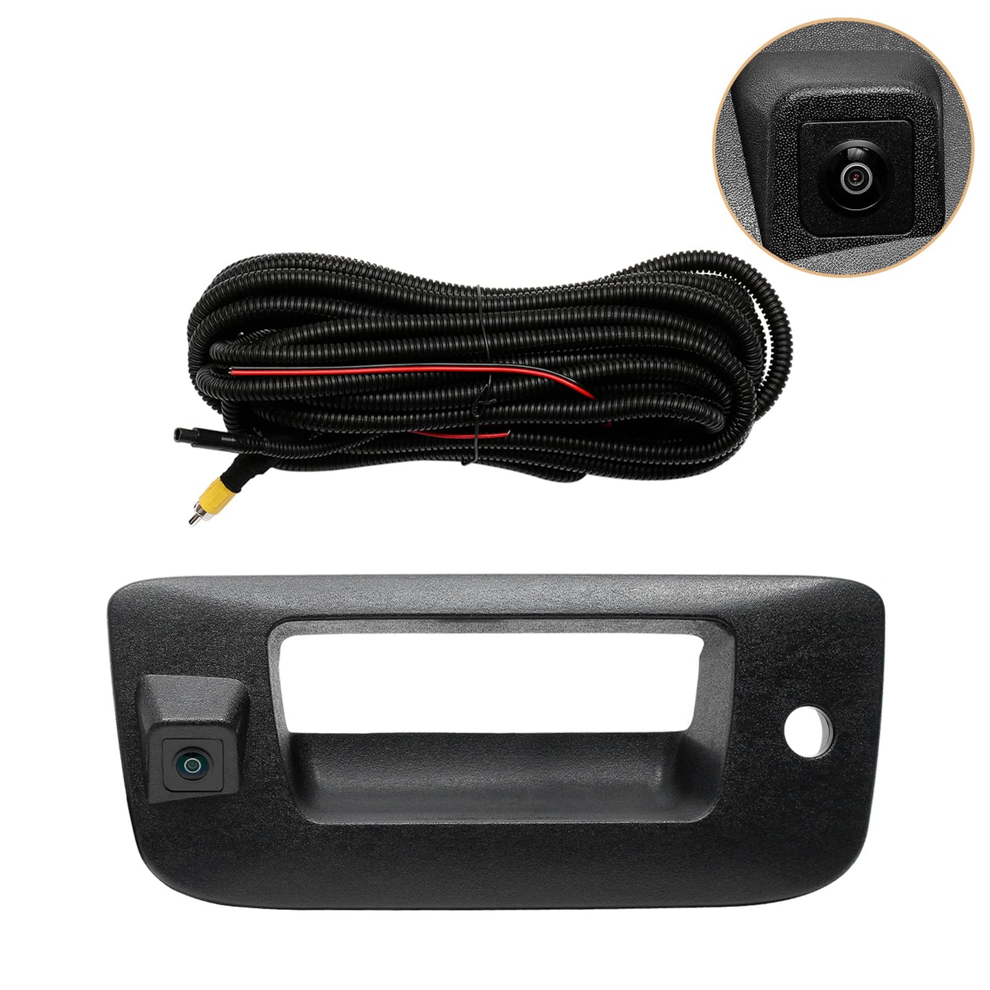 Back Up Camera, w/Tailgate Handle, Compatible with 2007-2014 Chevy Silverado GMC Sierra 1500 2500 3500, w/Keyhole, 170° Viewing Angle, Rear View Camera, Reverse Camera, Backup Camera Kit, Waterproof
