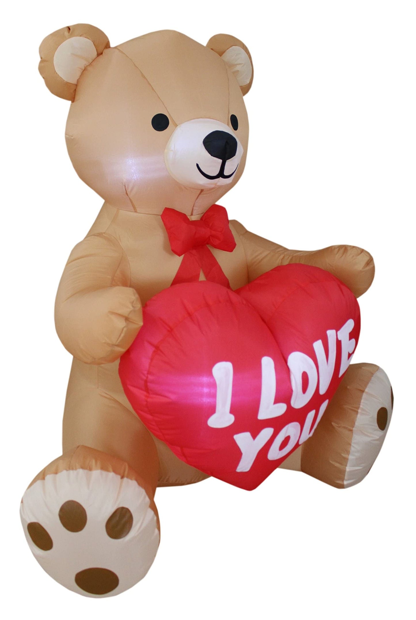 4 Foot Tall Valentine's Day Inflatable Teddy Bear with I Love You Heart Romantic Sweet Valentines Gift for Couples, Pre-Lit LED Lights Outdoor Indoor Holiday Blow up Lighted Yard Decoration