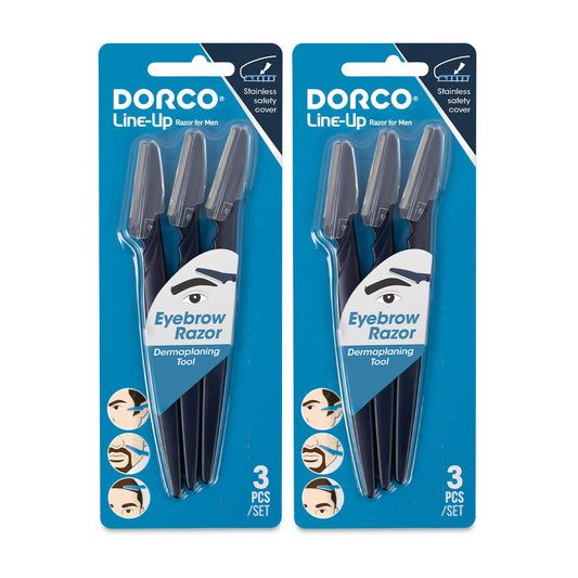 DORCO Line-Up Razor for Men - Ultimate Grooming Tool for Mustache & Beard (2 Pack)
