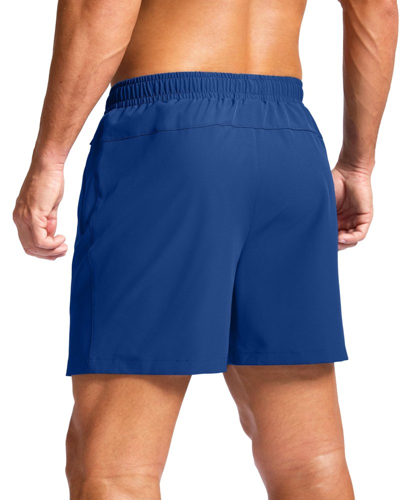 G Gradual Men's Athletic Running Shorts with Zipper Pockets Quick Dry 7"/ 5"/ 9" Workout Gym Shorts for Basketball Hiking(Royal Blue,5XXL)