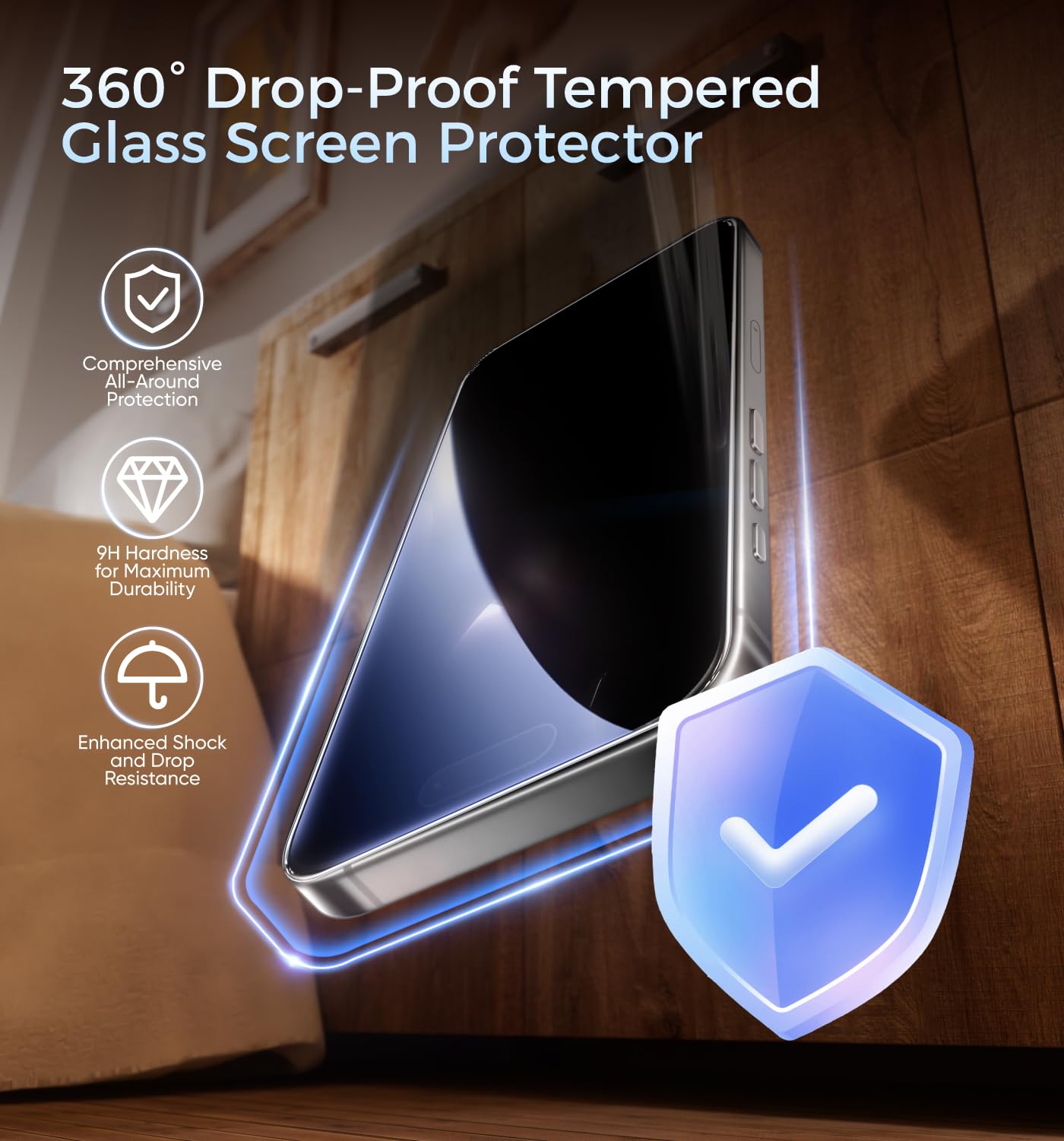 MAGIC JOHN 3rd Gen Upgraded for iPhone 16ProMax Privacy Screen Protector 6.9 Inch,25°Anti-Spy Screen,Shockproof Tempered Glass,Auto Dust-Removal,Bubble Free,Easy Installation,2 Pack