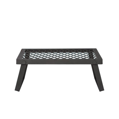 Amazon Basics Heavy-Duty Portable Camping Grill Grate for Campfire Cooking, Black