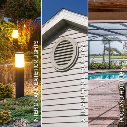Leviton Countdown Timer Switch for bathroom fan and household lights, 5-10-15-30 min, No Neutral Required, Single Pole, 15A, 1/2 HP/9.8A Fan/Motor, DT130-1LW, White