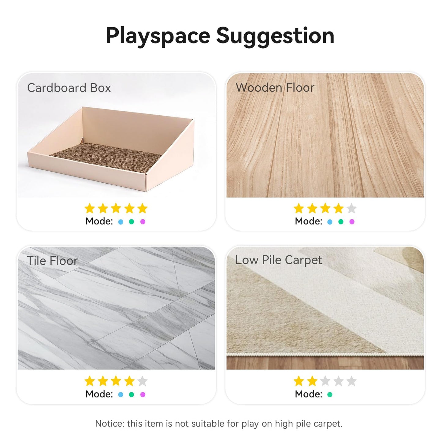 Cheerble Interactive Cat Ball Toy, Automatic Moving Ball Puzzle Toy for Indoor Cat Kitten, Smart Anti-Depression Pet Toy Fun Gift with Light, Red