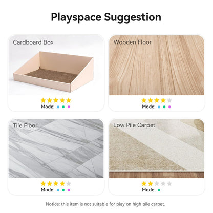 Cheerble Interactive Cat Ball Toy, Automatic Moving Ball Puzzle Toy for Indoor Cat Kitten, Smart Anti-Depression Pet Toy Fun Gift with Light, Red