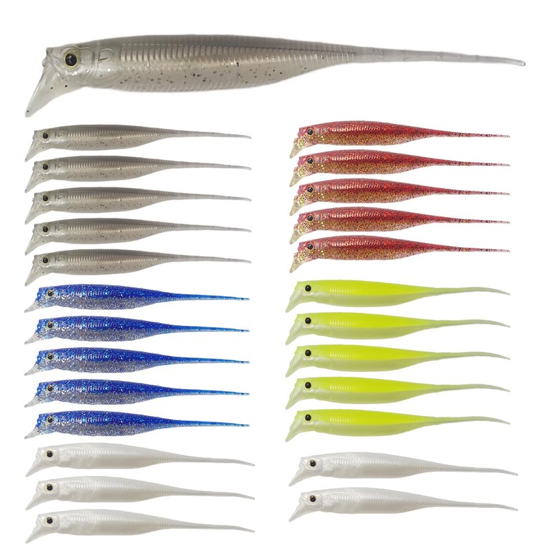Eupheng 3.5Inches/4Inches/6Inches Soft Plastic Swimbait with Lip, Trimmable Tail, Realistic Mid-Strolling Hover-Strolling Soft Fishing Lures for Bass Fishing
