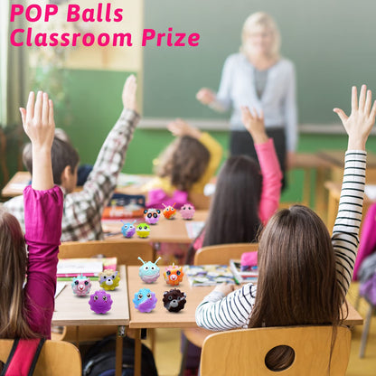 30 Pack Animal Pop Balls Party Favors for Kids,3D Pop Balls Fidget Toys,Birthday Gifts for Boys & Girls,Goodie Bag Stuffers,Pinata Stuffers Filler,Carnival Prizes,Treasure Box Toys,Kids Prizes