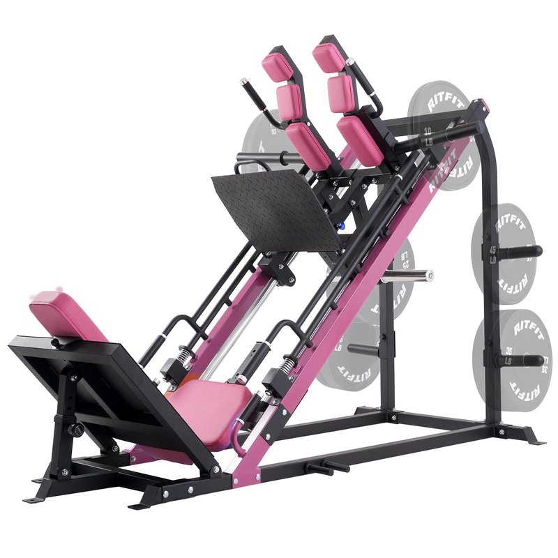 RitFit 3-in-1 Leg Press Hack Squat Machine for Home Gym, 1500LB Capacity, Compact Space-Saving Design with Multiple Hack Squat & Leg Press Angles