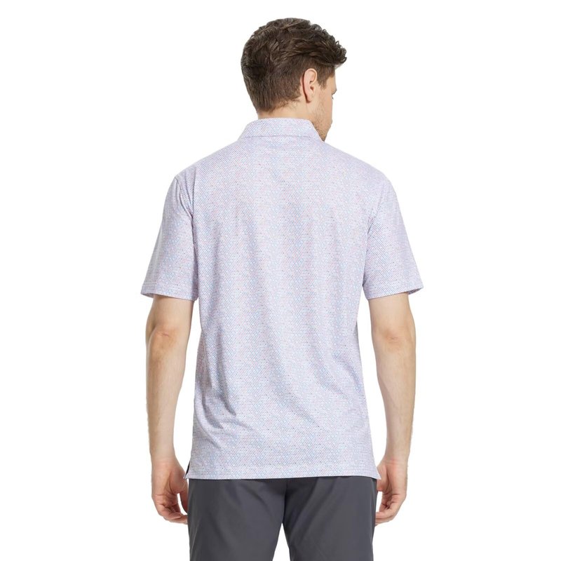 M MAELREG Mens Golf Shirt Short Sleeve Dry Fit Print Moisture Wicking Performance Patterns Collared Polo Shirt