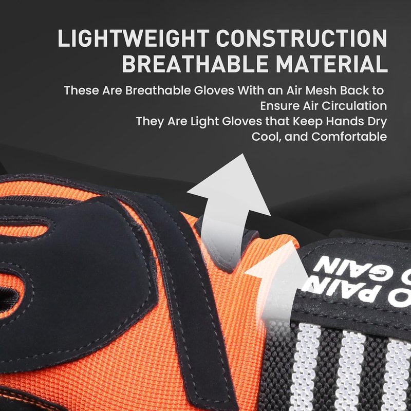 Weightlifting Workout Gloves with Wrist Support - Half & Full Finger Design for Men | Padded Grip for Gym Fitness