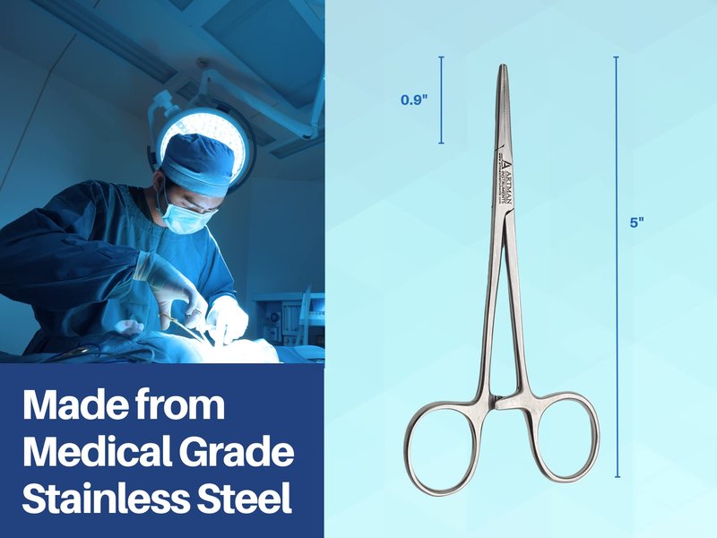 Artman Instruments Set of 4 Artery Forceps 5 inches Straight Mosquitoes by Wise Linkers