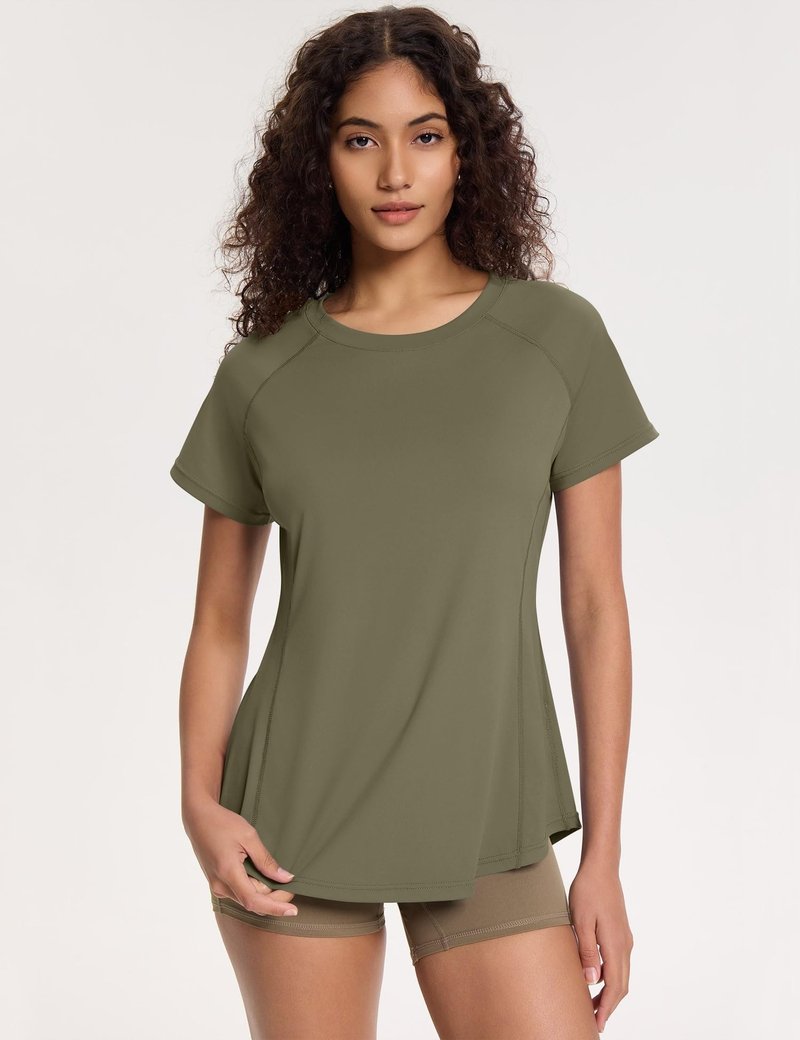Loovoo Workout Tops for Women Loose Fit Breathable Activewear Cool Quick Dry Gym Athletic Tee Top