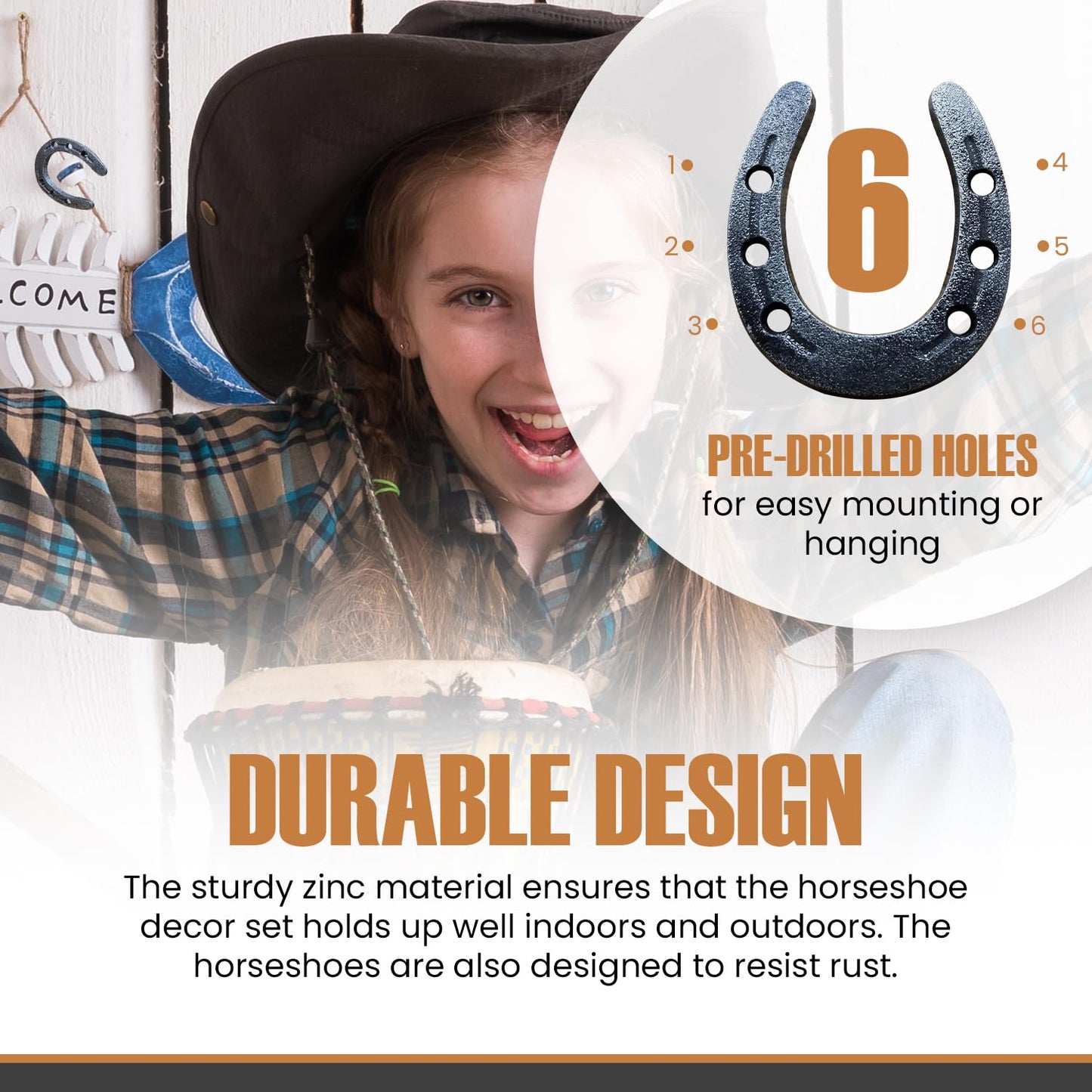 Carver's Olde Iron Mini Zinc Horseshoes Set, 2" x 1 3/4" for Decoration and Crafts (50)