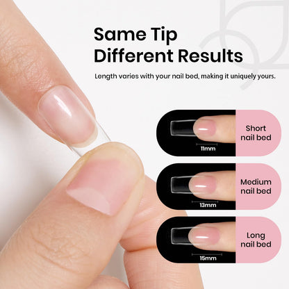 Beetles Gel Nail Kit Short Almond with Nail Dehydrator and Primer, 576Pcs Half Matte Etch-X Gel Nail Tips Solid Nail Glue Mini Nail Lamp Acrylic Nail Tips Easy DIY Nail Extension Set Gift for Women