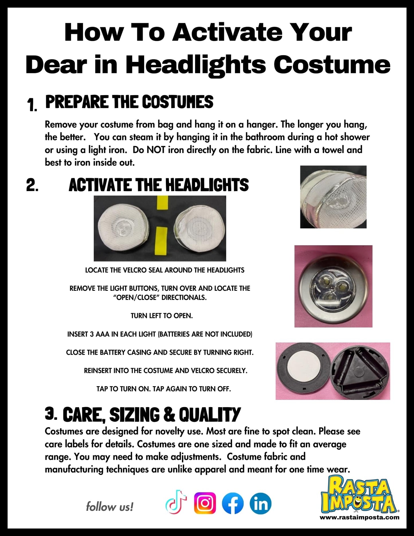 Rasta Imposta Deer in Headlights Couple Costume