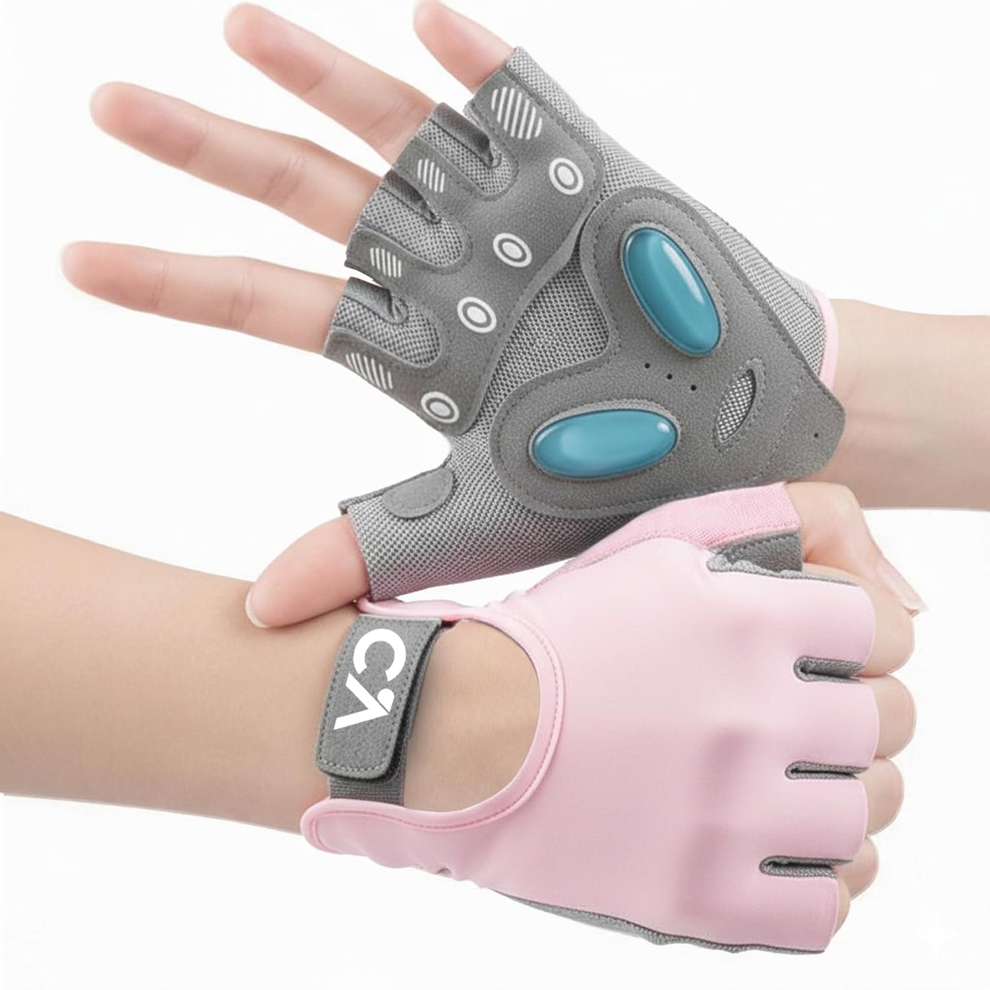 Chick-Active Workout Gloves for Women, Breathable Weight Lifting Gloves with Non-Slip Grip & Cushion Pads for Gym, Fitness Training, Exercise, Cycling (Pink)