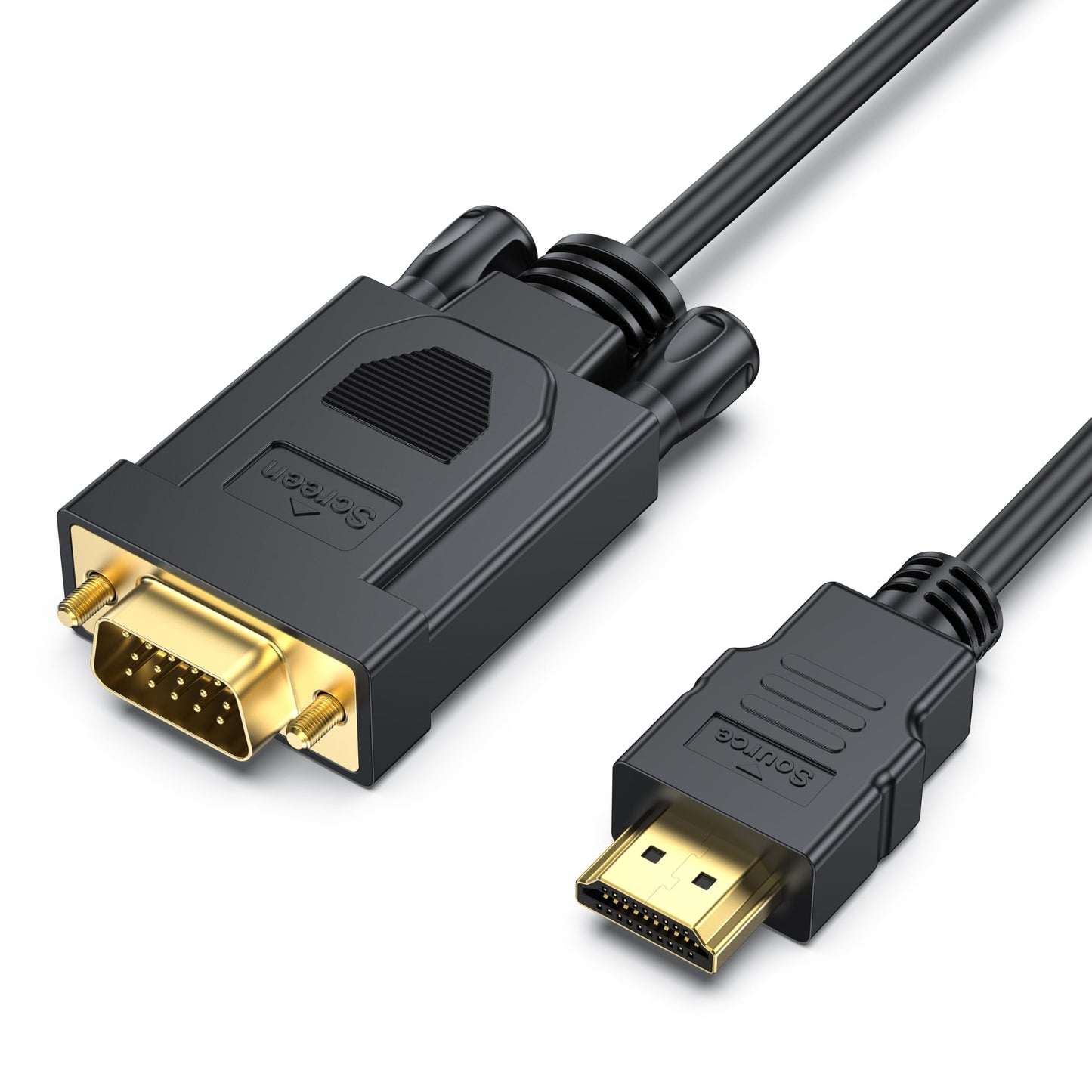 BENFEI HDMI to VGA 6 Feet Cable, Uni-Directional HDMI Computer to VGA Monitor Cable (Male to Male) Compatible for Computer, Desktop, Laptop, PC, Monitor, Projector, HDTV, Roku, Xbox