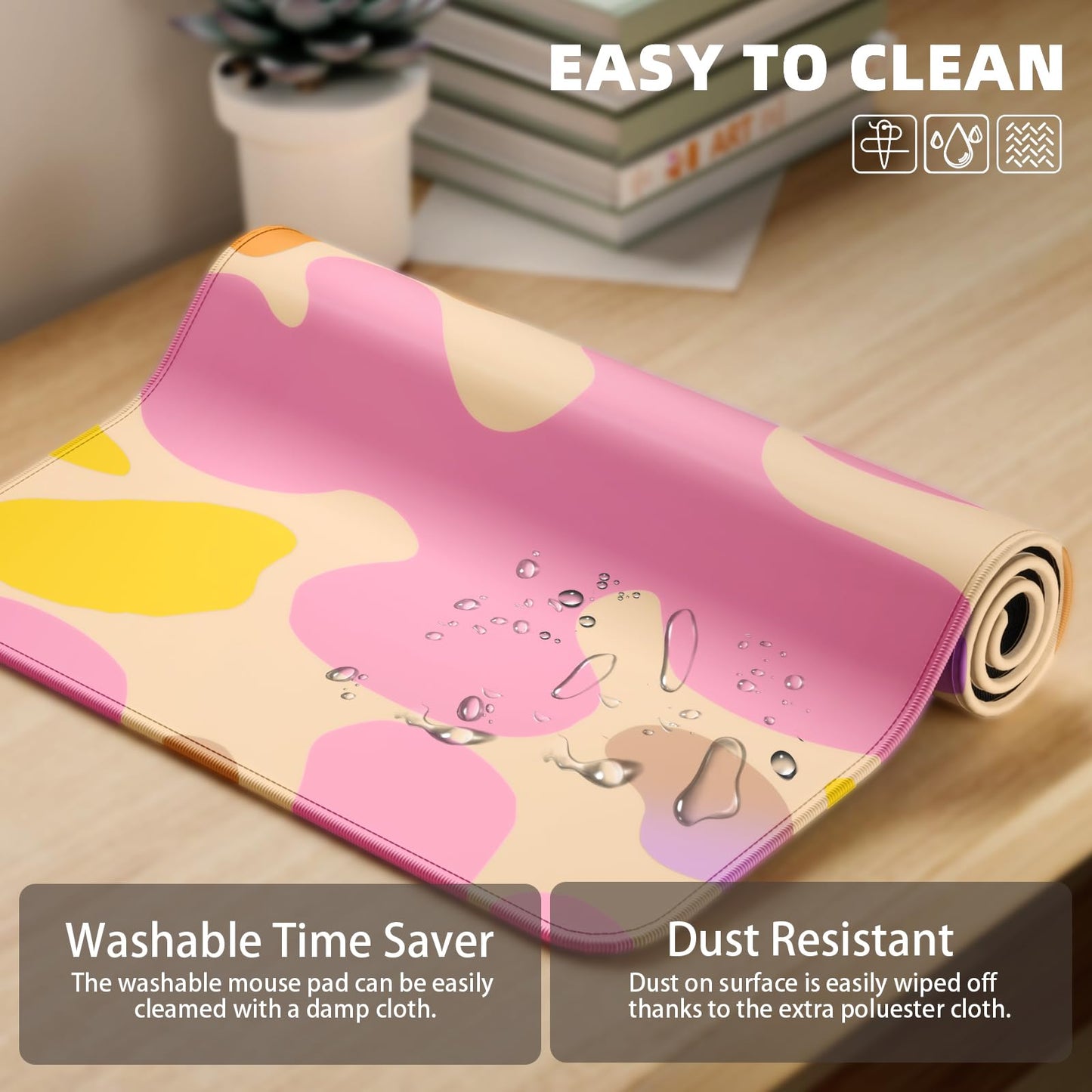 EFISH Japanese Mouse Pad (800 * 300 * 3 MM) Extended Large Mouse Mat Desk Pad, Stitched Edges Mousepad,Non-Slip Rubber Base,XL Gaming Mouse Pad for Office & Home