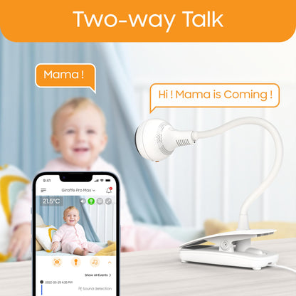 CHILLAX Giraffe Pro Max Baby Monitor – Video Baby Monitor with Full HD 1080p Camera and 5” 720P Video Parent Unit, Privacy Protection Switch, Auto Dimming LED, Gooseneck, 2-Way Audio, Night Vision