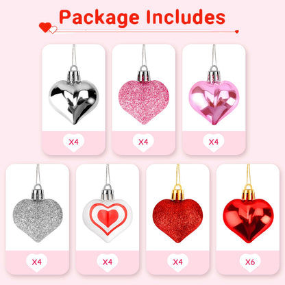 AKEROCK Valentines Day Door Decorations, 3D Heart Shaped Wooden Hanging Sign for Valentines Decorations or Wall Decor