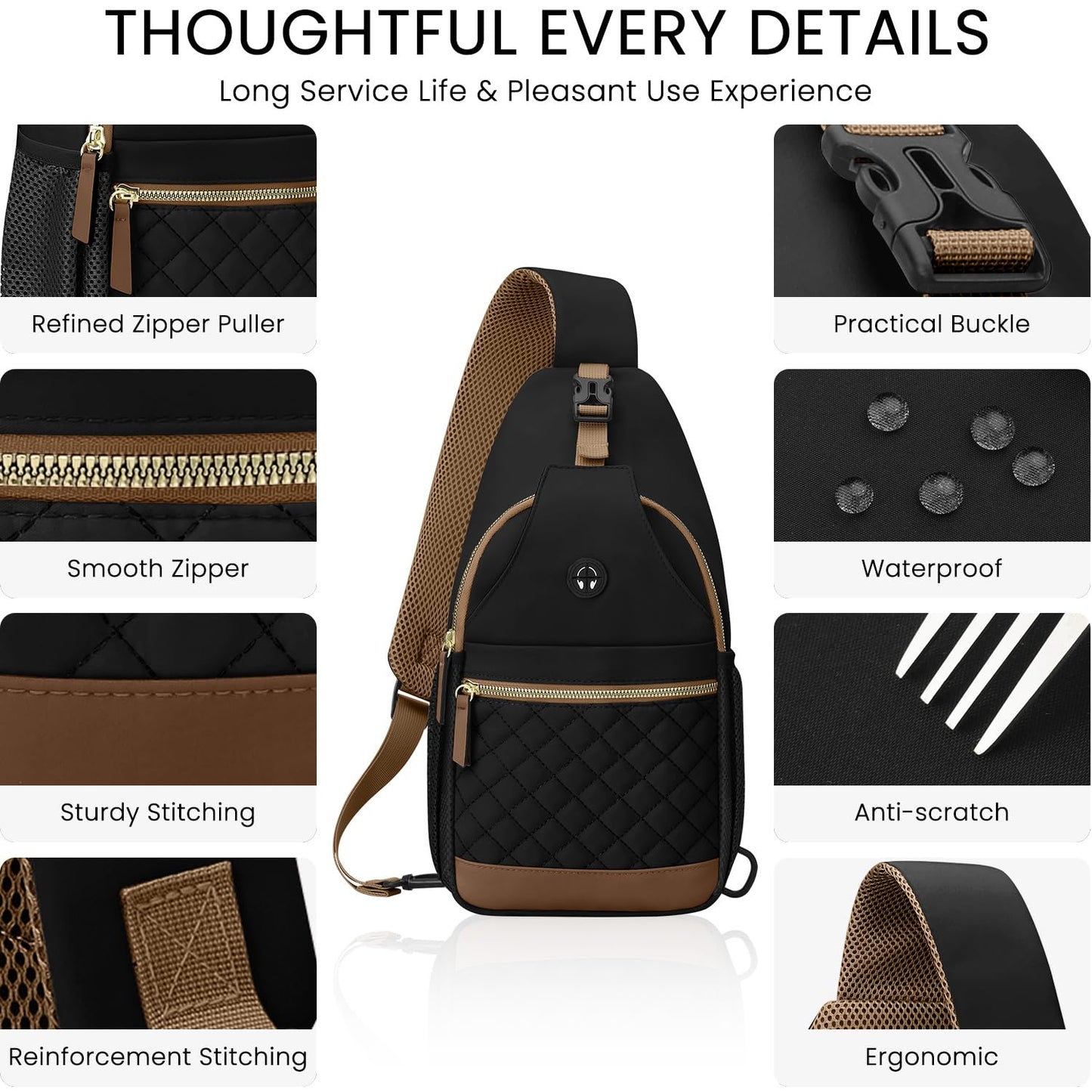 Small Crossbody Purses Bags for Women Men Travel, Chest Sling Bag Women Casual Cross Body Bag for Woman Sling Backpack