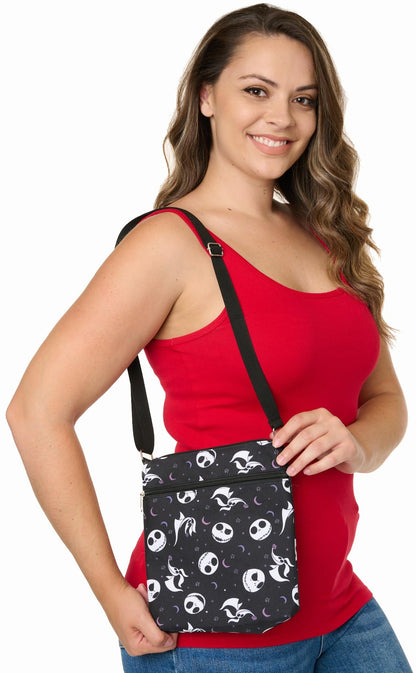 Disney Women Crossbody Bag Nightmare Before Christmas Jack Skellington AOP Sling