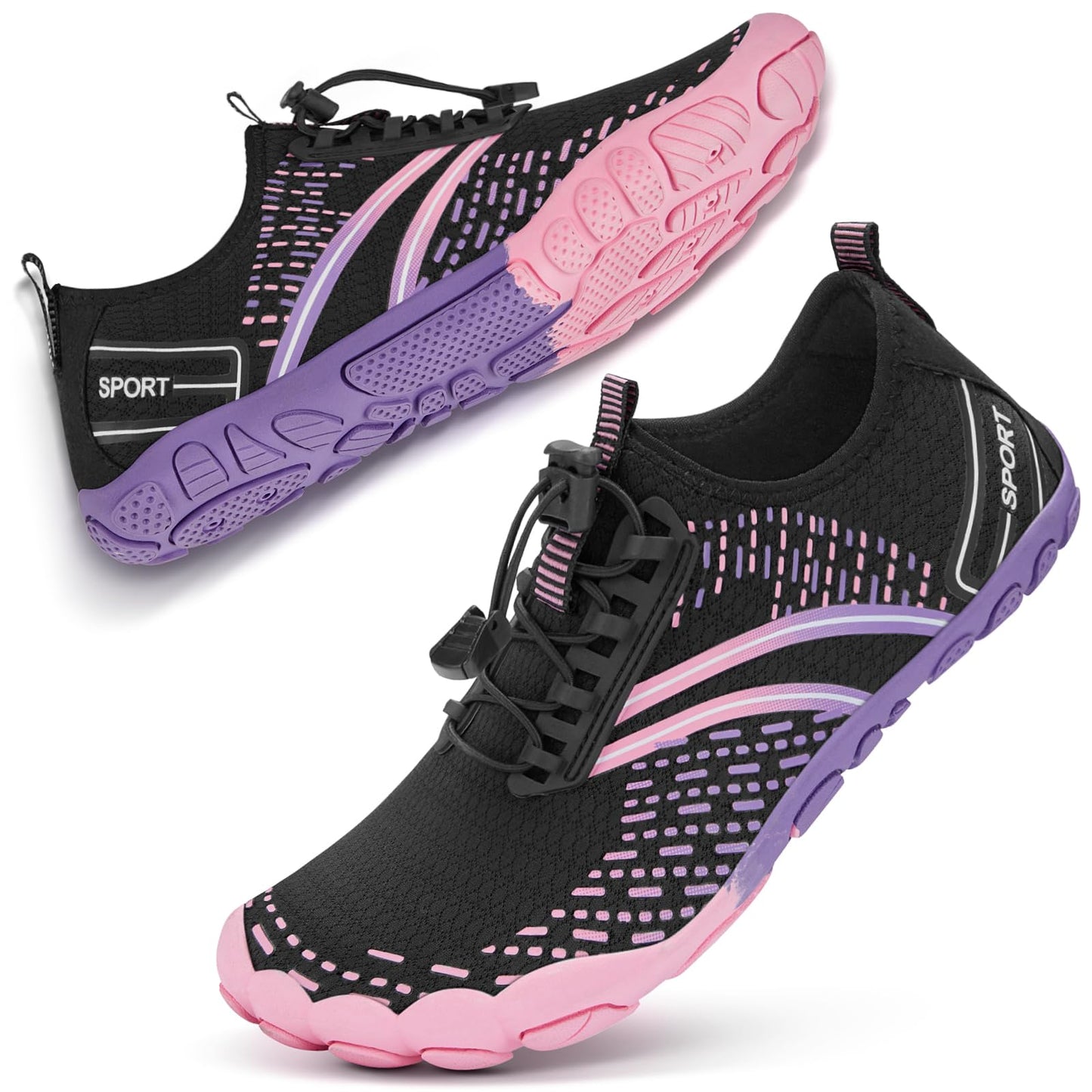 ATHMILE Hiking Barefoot Water Shoes for Women Men Beach Swim Aqua Pool River Quick Dry Athletic Wide Toe Outdoor Sport Kayaking Boating Rock Climbing Yoga Lake