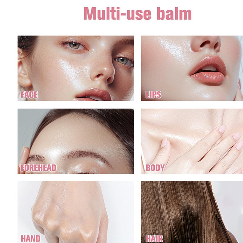 Pakivs 3Pcs Moisturizing Multi Balm Stick,Hydrating Multi Eye & Lip Balm,All-in-One Hydrating Lip Balm Eye Cream Neck Cream Make Up Base Wrinkle Repair For Face Skin Care