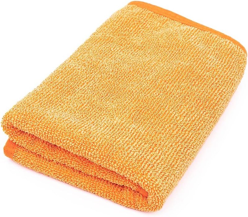 Premium FTW Microfiber Cleaning Towels - Streak-Free & Scratchless | 16" x 16", Orange, 3-Pack