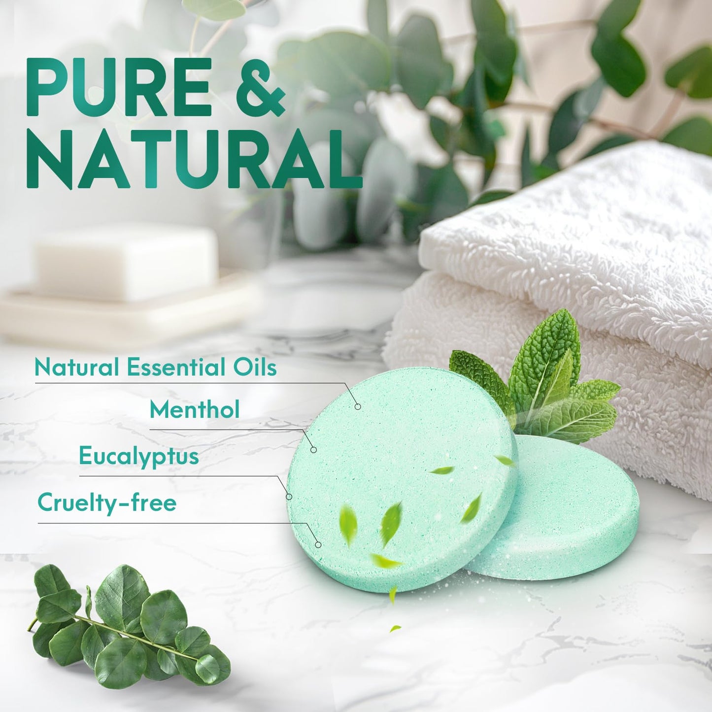 Eucalyptus Shower Steamers Aromatherapy: Eletorot 6 Pack Shower Bombs, Halloween Boo Basket Stuffers for Him, Christmas Stocking Stuffers for Men, Stress Relief Self Care Birthday Gift for Mens Dad