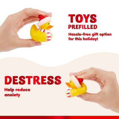 JOYIN 2025 Christmas Advent Calendar Ducks, 24 Days Christmas Countdown Calendar Rubber Ducks, Rubber Ducky Bath Toys for Boys Girls Kids, Xmas Party Favor Fun Gifts