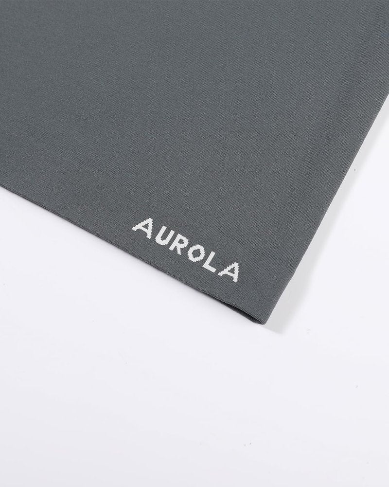 AUROLA Women Essentials Seamless Short Sleeve Fitted Tshirt Gym Workout Athletic Shirts Top Tee Steel Grey