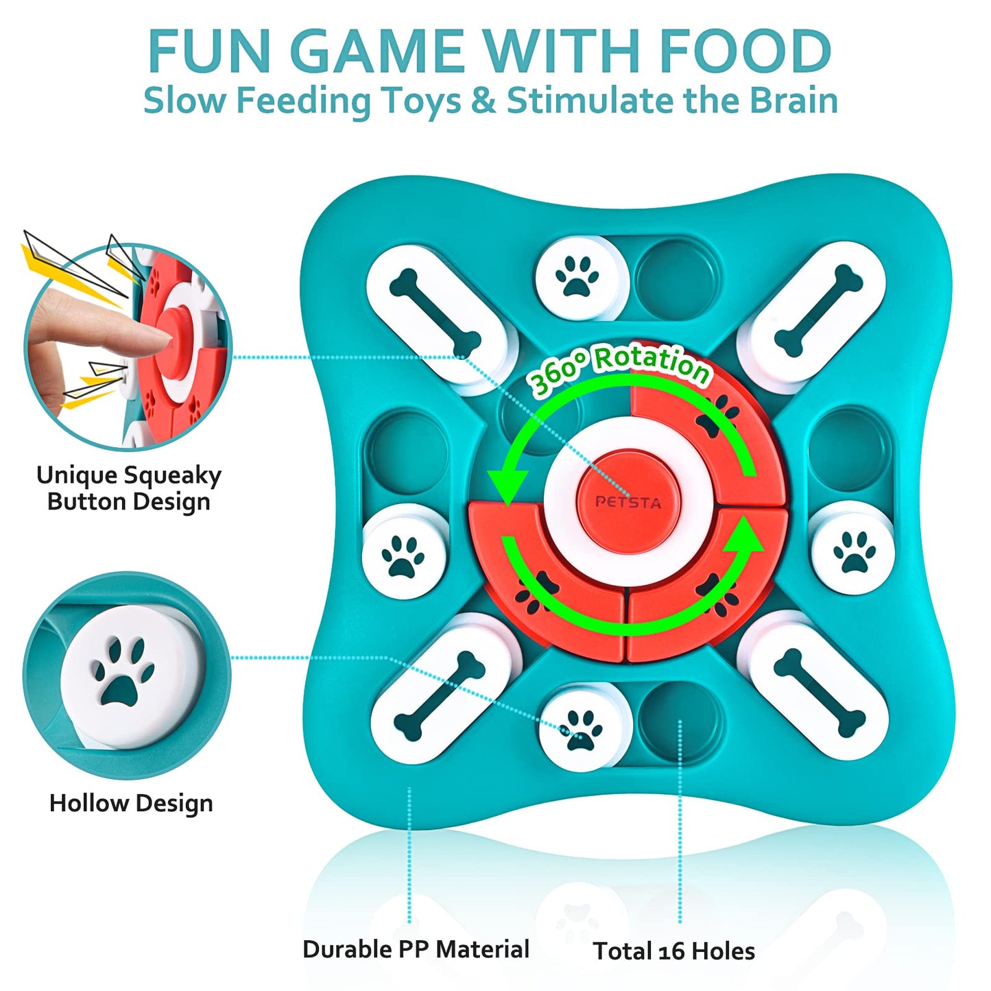 Dog Puzzle Toys - Interactive, Mentally Stimulating Toys for IQ Training & Brain Stimulation - Gift for Puppies, Cats, Dogs