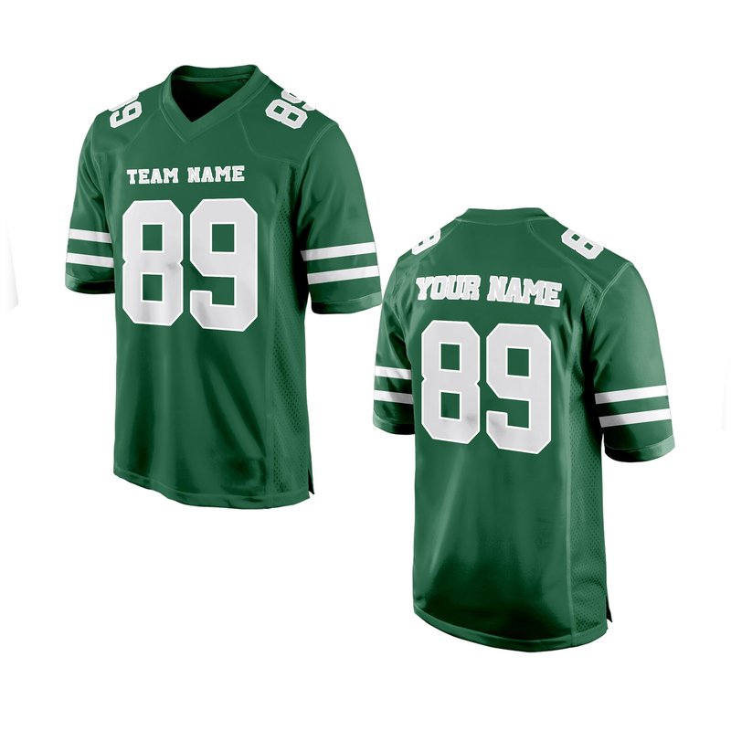 Green Custom Football Jersey for Women Men Team Clothing Name Number Jerseys Personalized Shirt Youth Kids Customized Football Uniform Fans Birthday Gift