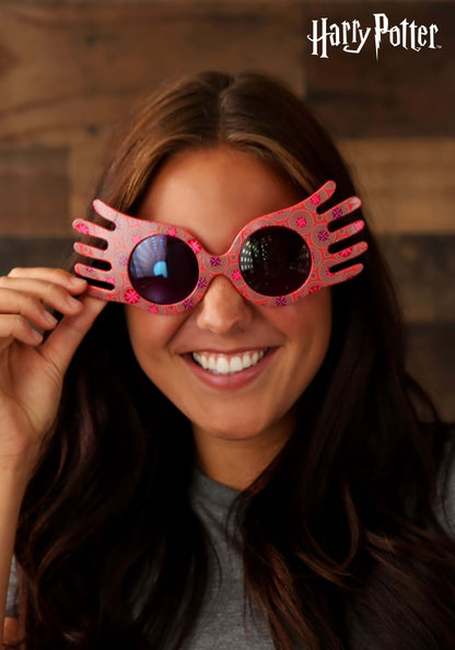elope Harry Potter Luna Lovegood Spectrespecs Costume Glasses for Kids and Adults - One Size - Pink