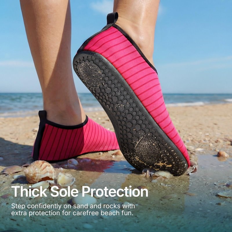 Water Shoes for Women Men Quick-Dry Aqua Socks Swim Beach Barefoot Yoga Exercise Wear Sport Accessories Pool Camping Must Haves Adult Youth Size 10-11Women/9-10Men
