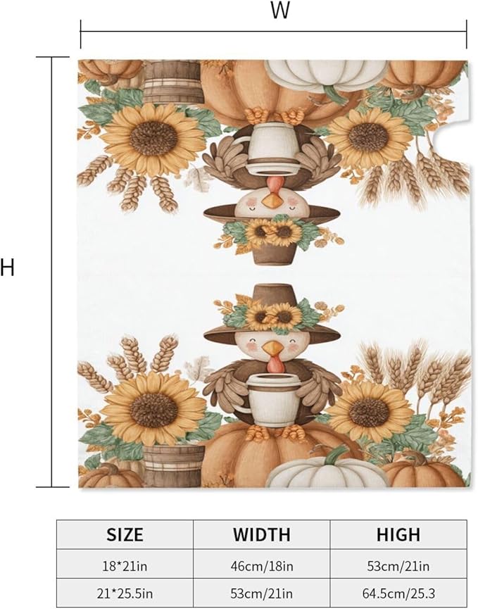 DADABULIU Mailbox Covers Thanksgiving Turkey Pumpkin Fall Magnetic Letter Post Box Cover Standard Size 21 x 18 Inch Garden Yard Home Decorative