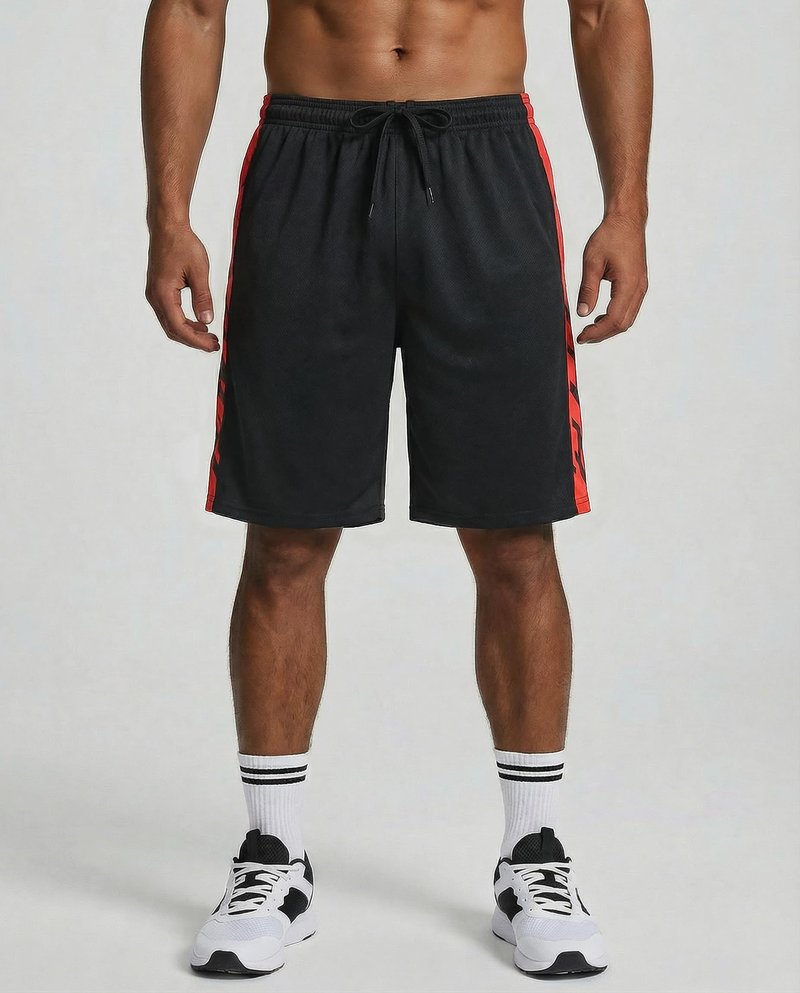 Real Essentials 5 Pack: Men’s 9" Mesh Shorts – Athletic Gym, Workout, Basketball, Running, Casual Lounge Activewear Pockets, Set 2,L