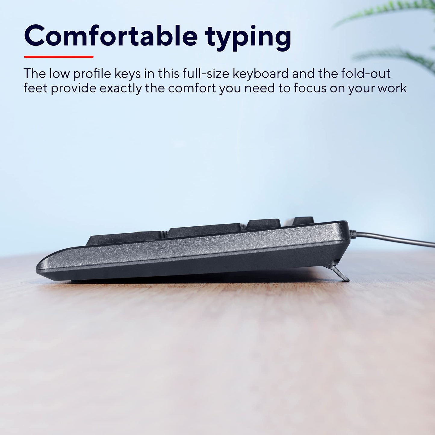 Trust Taro Wired Keyboard and Mouse Set - Qwerty UK Layout, Full-Size Keyboard, Spill-Resistant, 1.8 m Cable, USB Plug and Play, Quiet Combo for PC and Laptop - Black