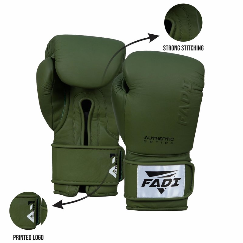Fadi Sports A1 Pro Boxing Gloves, Genuine Cowhide Leather, Training & Sparring Gloves for Men & Women, Muay Thai MMA Kickboxing Heavy Bag Mitt Work, Multi-Layer Foam, Ventilated Palm, 10 12 14 16 Oz