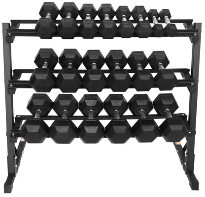 Fitvids Premium Rubber Coated Hex Dumbbell Weight Set, Multiple Packages