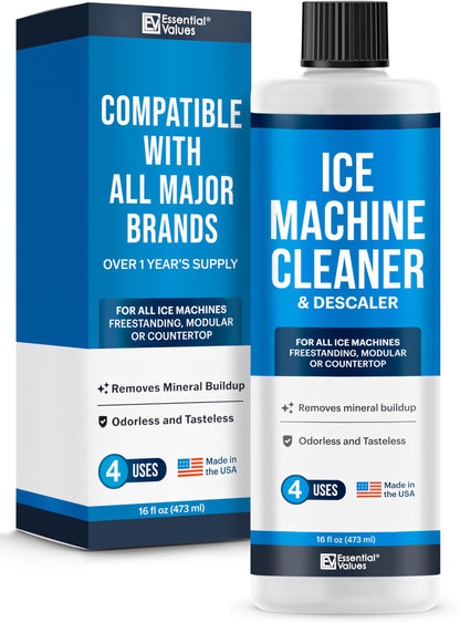 Ice Machine Cleaner 473ml, Nickel Safe Descaler | Ice Maker Machine Descaling Liquid Compatible with Whirlpool 4396808, Manitowac, Ice-O-Matic, Scotsman, Follett etc