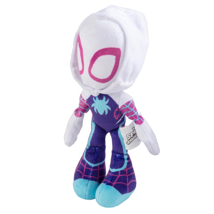 Marvel Spidey and His Amazing Friends 8" Gwen Stacy Ghost Spider Plush - Spider-Man Stuffed Animal Toy Figure - Officially Licensed - Spider-Verse Gift for Kids, Boys, Girls - 8 Inches