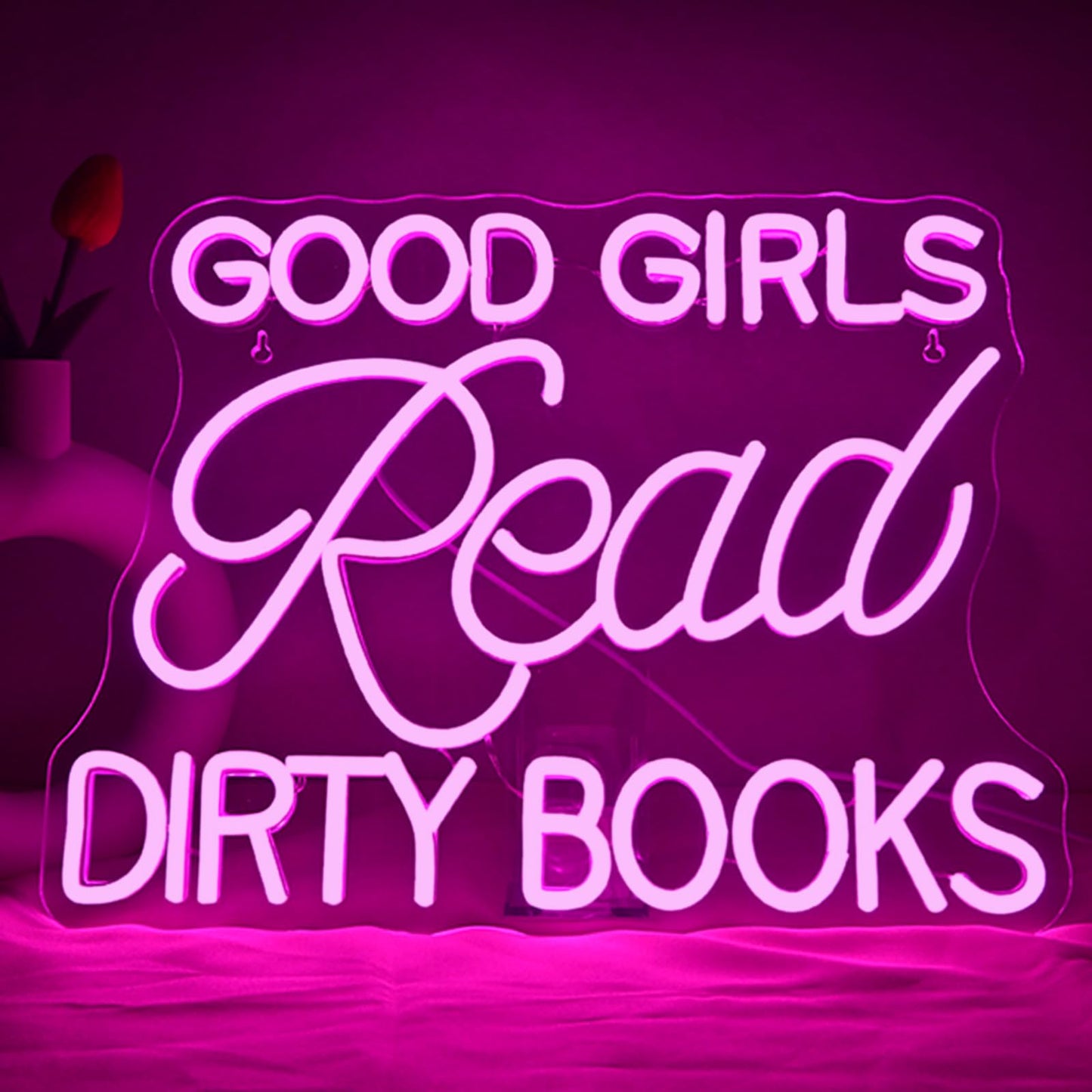 This Must Be The Place Neon Sign Warm White Letter Led Signs for Wall Decor Usb Word Light Up Signs for Bedroom Salon Man Cave Beer Home Bar Wedding Birthday Party Decor Gifts