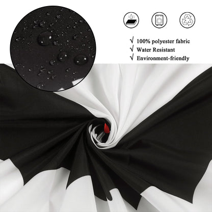 GCIREC Halloween Shower Curtain, Halloween Theme Black and White Bat Bathroom Curtain Halloween Party Decor Waterproof Fabric Machine Washable with 12 Hooks