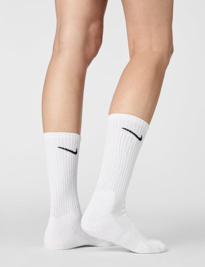 NIKE Men's Everyday Cushion Crew Training Socks 6 Pair , White/Black, L UK