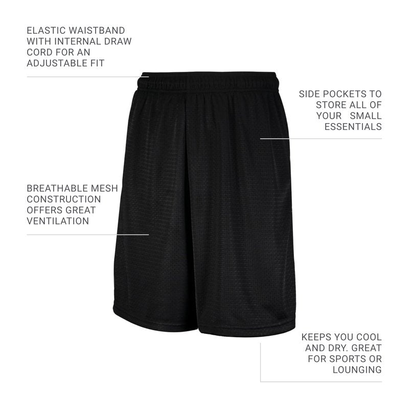 Russell Athletic Men's Mesh Pocket Short, Maroon, Large