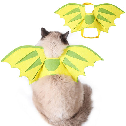 Dragon Wings for Dogs Cats, Dog Halloween Costumes- Funny Pet Dog Costume Wings for Party, Dinosaur Theme Wings Christmas Cosplay Cat Small Medium Puppy Photo Props Dress up Accessories