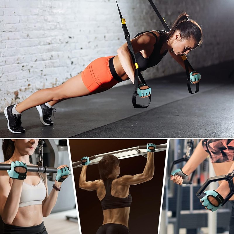 Weight Lifting Gloves - Minimalist Micro Grip Pads with Full Palm Protection | Ideal for Men & Women Gym Training