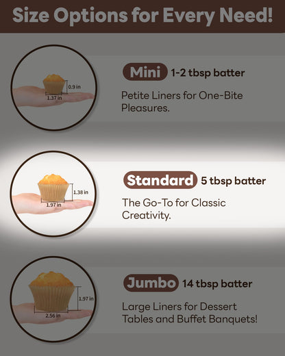 Bake Choice 200pcs Standard Black cupcake liners for baking,food grade cupcake wrappers,greaseproof parchment muffin liners for martin luther king jr day decorations